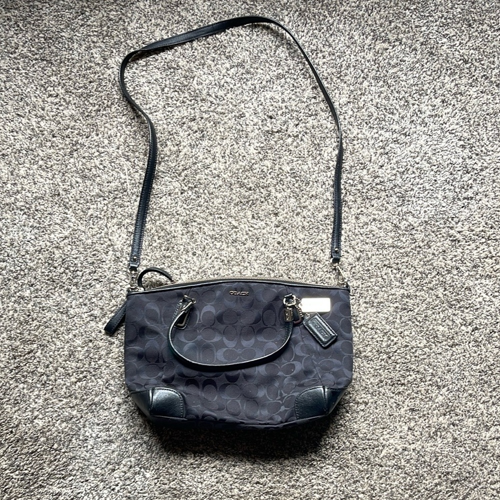 Coach Black Signature Shoulder Bag